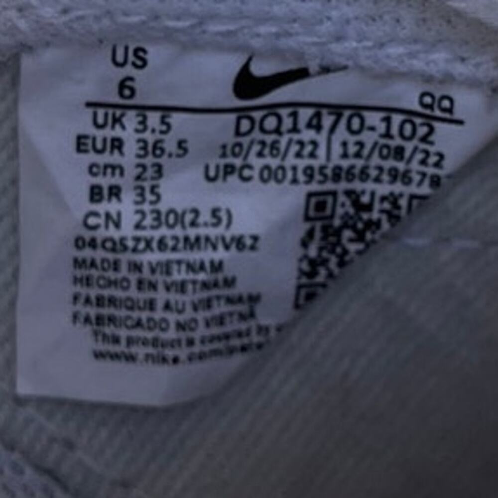 Womens Nike Blazer Low 77 Jumbo DQ1470-102 Leather Athletic Sneaker SZ 6 White - Picture 6 of 6
